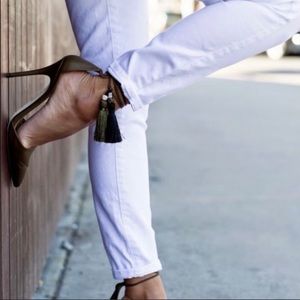 J Crew Tassel Tie Up Heels